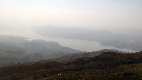 The view of Windermere from the top of Wansfell Pike